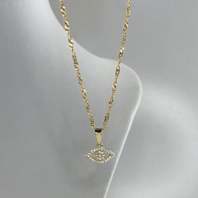 collar ojo turco zircon