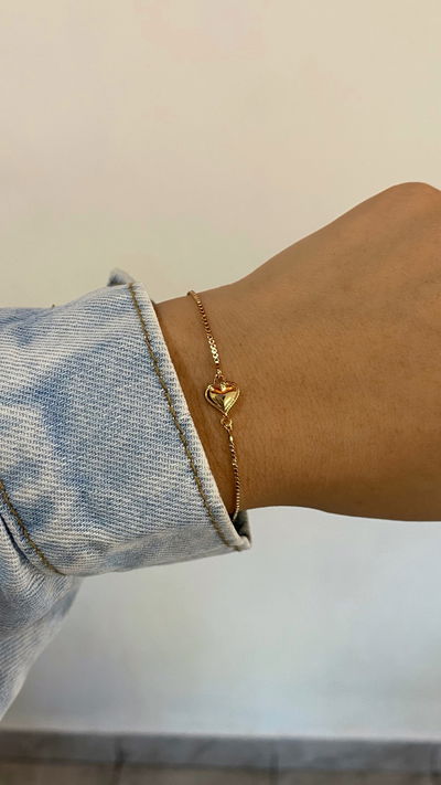 pulsera corazoncito plano