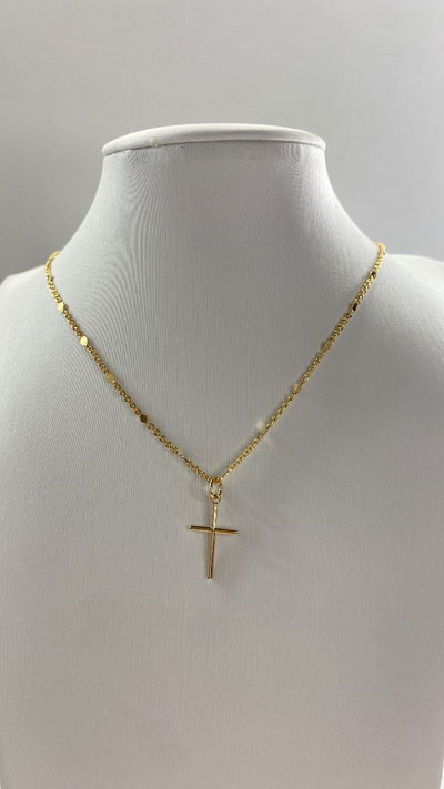collar cruz fina