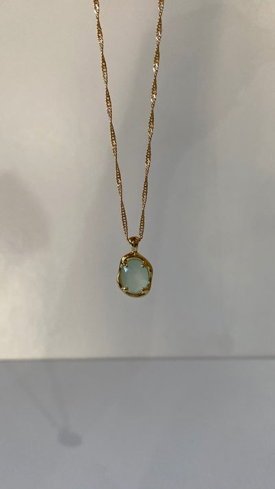 collar solaris aguamarina 