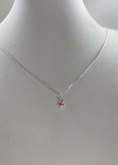 collar cristal pink
