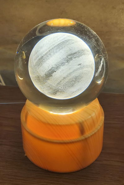 Esfera Cristal Decorativa Giratoria