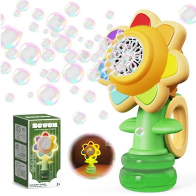 Burbujero Soplador Luminoso Infantil Girasol