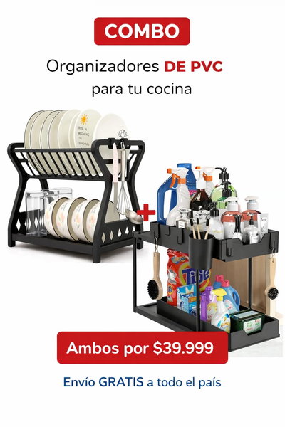 ORGANIZA TU COCINA!! Escurridor SecaPlatos PVC + Organizador Especiero PVC Con Bandeja