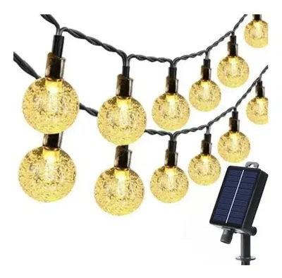 Tira Led Solar Guirnaldas 50 Luces 5 Mts Colores Panel Solar