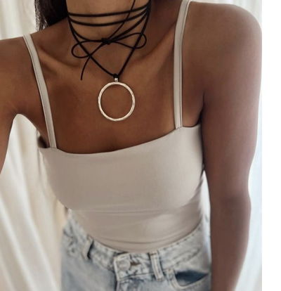 Choker/ Lazo Multiuso con circulo.