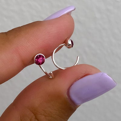 Aro Piercing con cubic de color.