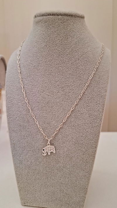 Collar Elefante con strass.