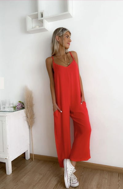 Mono largo rojo