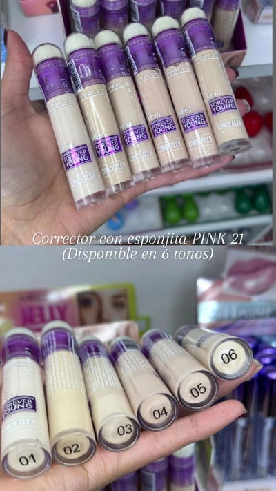 Corrector con esponjita Pink21