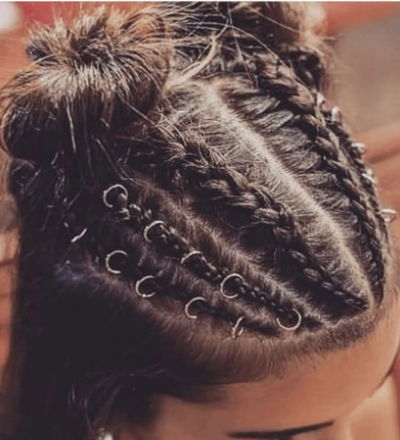 Argollas para el cabello.