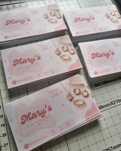 PROMO | 500 tarjetas 9x5 papel obra 75gr - color o b/n