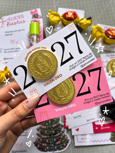 Tarjeta 2027 - MONEDA CHOCOLATE