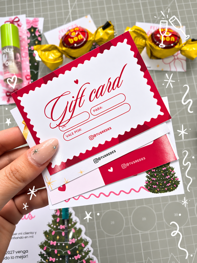 Tarjeta Giftcard 10cmx7cm