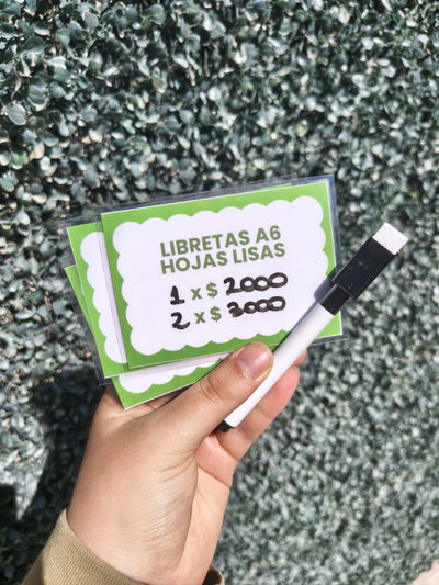 Carteles 10x7 plastificados