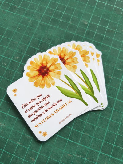 TARJETAS 6X7 APROX - FLORES AMARILLAS