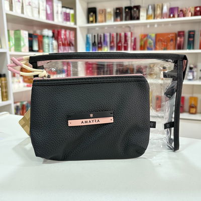 Doble Neceser transparente y negro | Amayra
