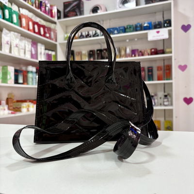 Cartera Deisy negra con textura
