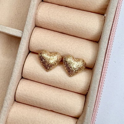 Aros Corazón dorado