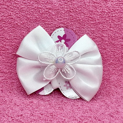 Colero moño blanco Flor