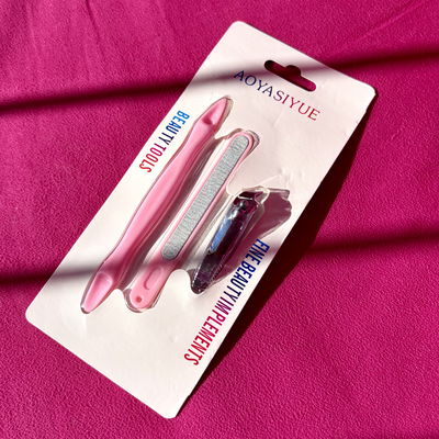Kit x3 corta uñas + repujador + lima