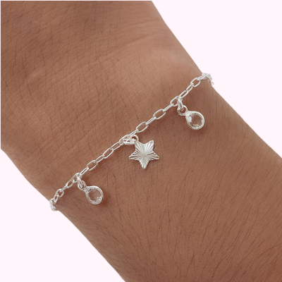Pulsera Briseida laminada en plata 1000
