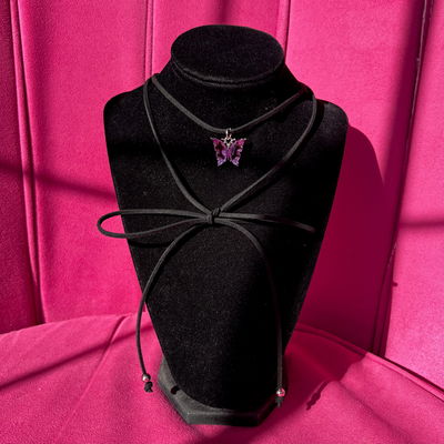 Collar Mariposa Rosa