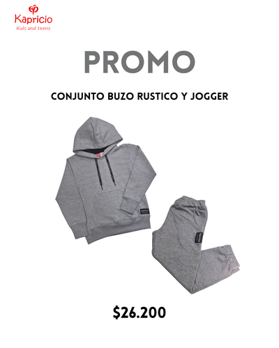 PROMO CONJUNTO BUZO CANGURO +JOGGER RUSTICO