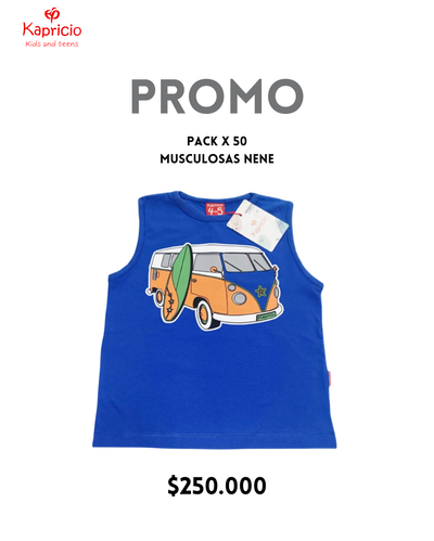 Promo Musculosas Nene Pack por 50