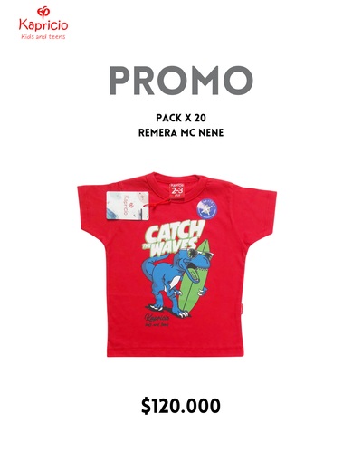 PROMO PACK MANGA CORTA NENE