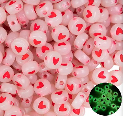 Corazones que brillan en la oscuridad 500g