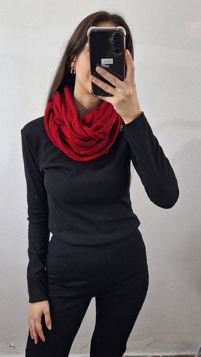 Bufanda cuello de lana tejido