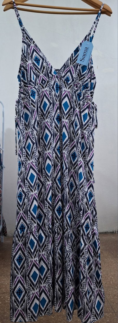 Vestido rayón largo 