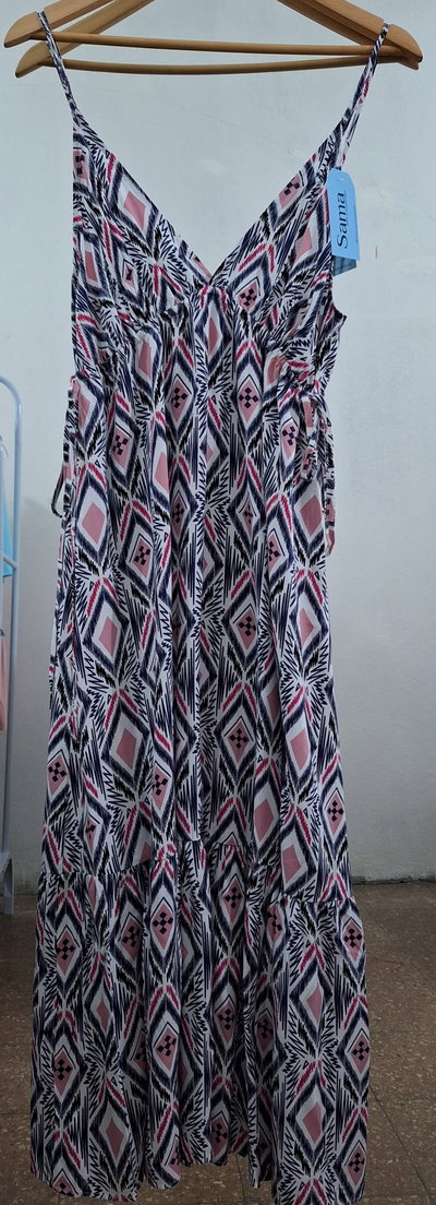 Vestido rayón largo 