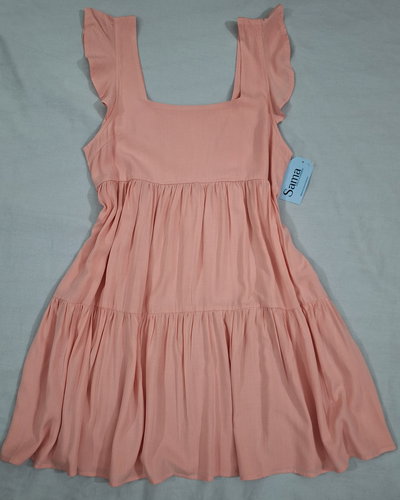 Vestido rayón color rosa