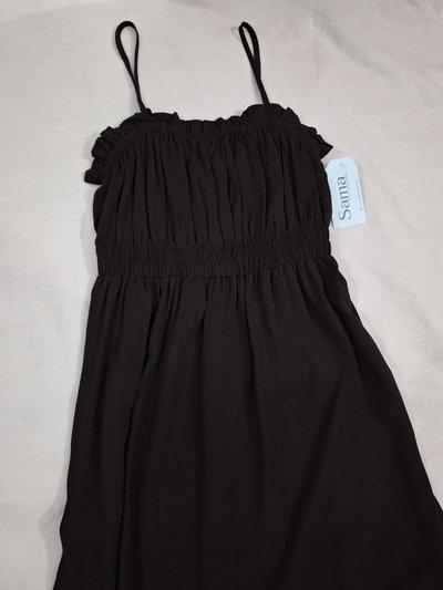 Vestido rayón liso largo