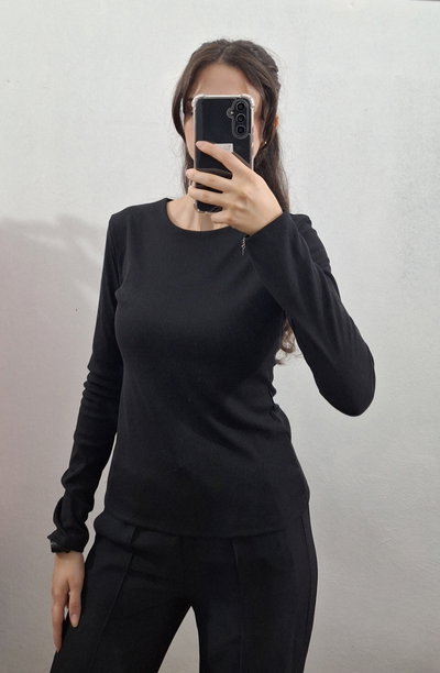 Remera viscosa de morley de algodón lisa