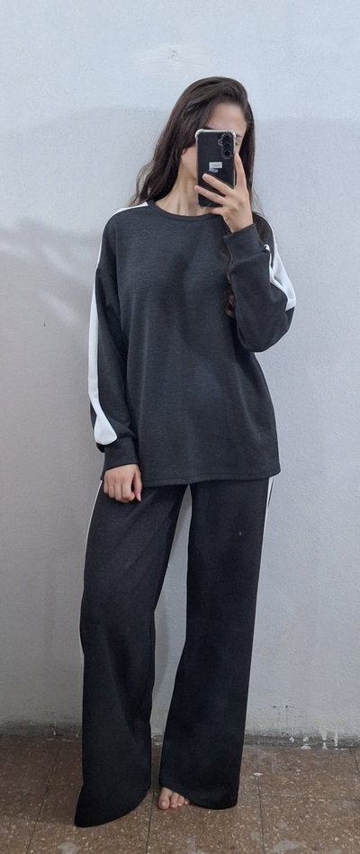 Conjunto buzo + pantalón de crep punto burgos