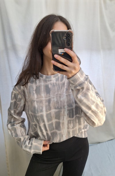 Buzo Cia waffle *Gris/Beige*