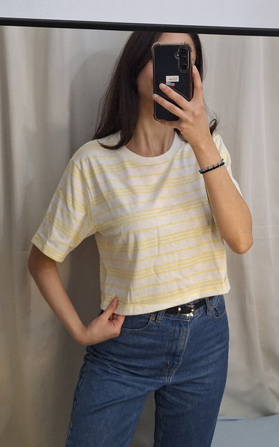 Remera Ivana crop top *Amarillo*