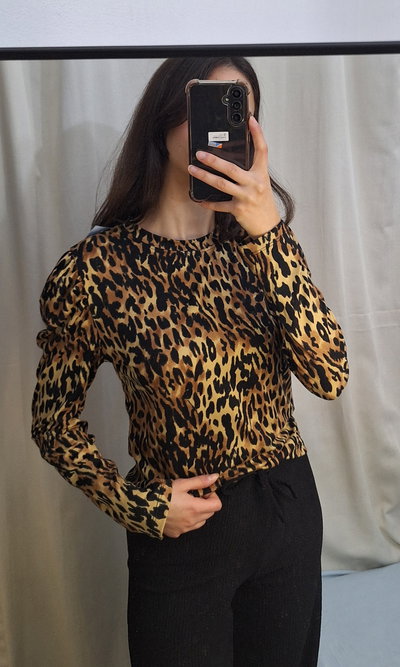 Remera Natalie *Print marrón*
