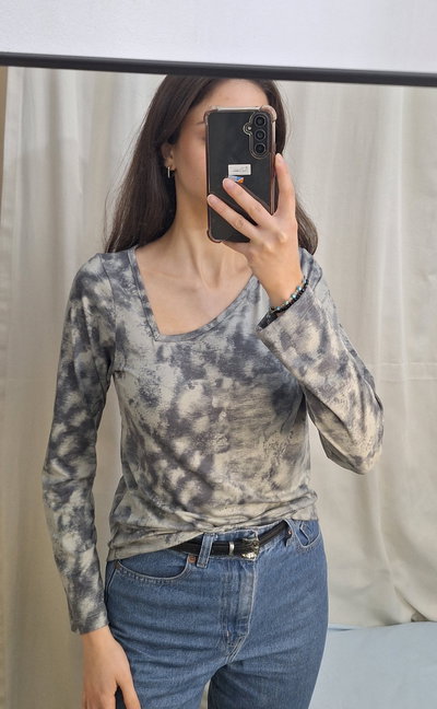 Remera Maya *Print gris*