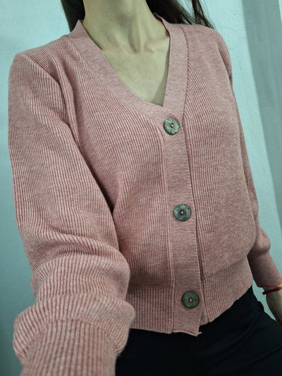 Saco tejido Bremer escote v con botones