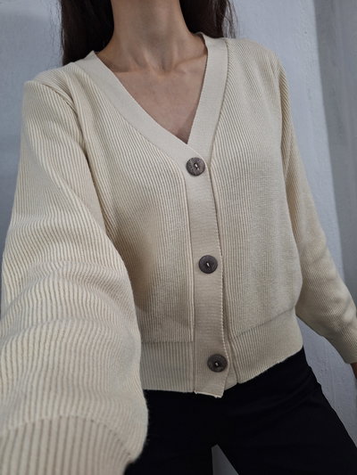 Saco tejido Bremer escote v con botones