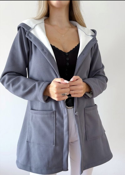 Tapado/saco con piel talle único