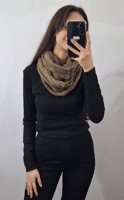 Bufanda cuello de lana tejido