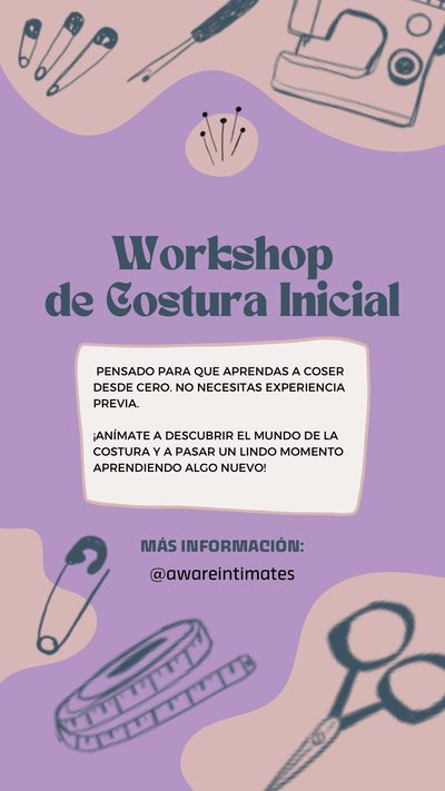 Workshop de Costura Inicial PRESENCIAL 