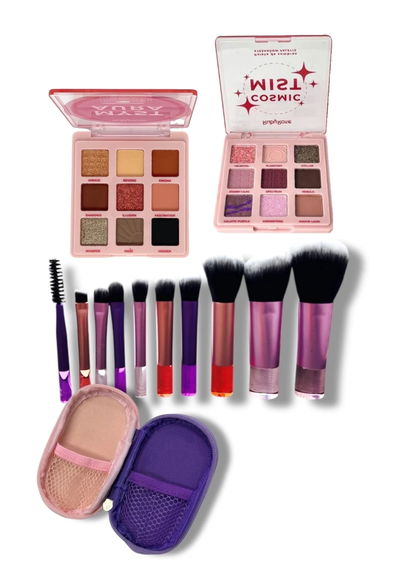 Set Paleta de Sombras + Neceser + Mini Brochas