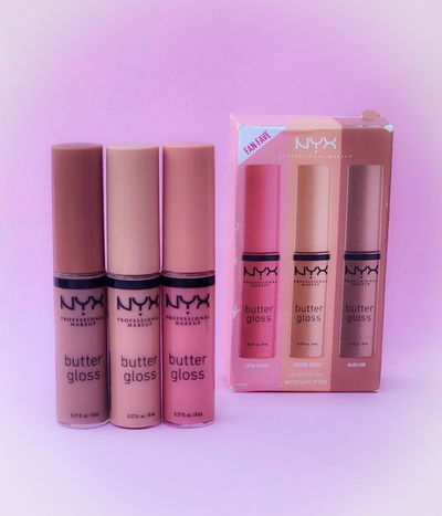 Set Butter Gloss Lip Trio by Nyx Cosmetics