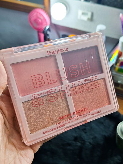 Paletas de Rubores & Iluminador Blush & Shine Tono 2 Berry Bronze by Ruby Rose 